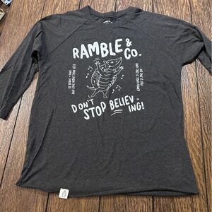 Ramble & Co. Graphic Tee in Charcoal